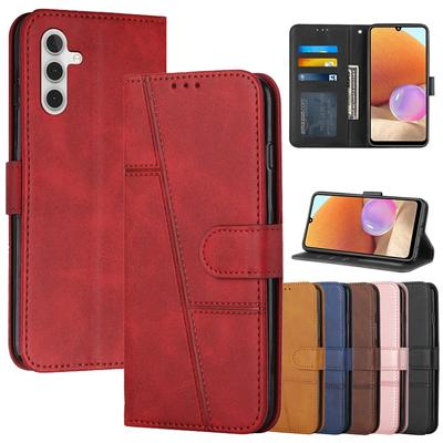Кожаный чехол-книжка A17 для Samsung Galaxy A07 A17 A06 A26 A16 A15 A14 A24 4G A25 A36 A35 A34 A55 A54 A56 5G A05 Чехол-кошелек