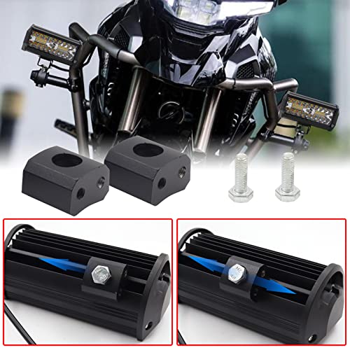 Biqing 2PCS LED Light Bar Mounting Brackets, Slidable Mounting Brackets Universal Adjustable LED Work Light Bar Holder for 4x4 ATV