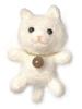 Cherry A1056 Moonstone Wool White Cat Natural Power Stone Felt, Brooch, Stone,