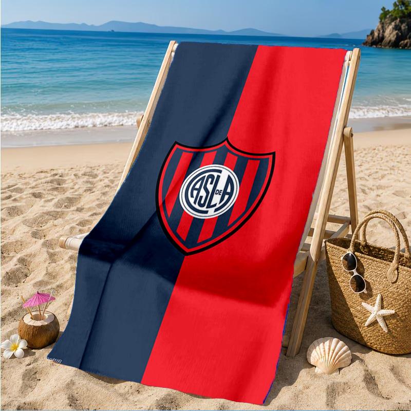 Club Atletico San Lorenzo Beach Towel, Quick-drying, Easy to Care for, Suitable for Both Fitness and Beach Vacations,Sports Essential