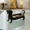 3D Printed Dog Statue Dachshund Storage Tray for Jewelry Keys Earrings, Creative Desktop Modern Entryway Decor Organizer, Tabletop Ornaments