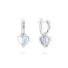 Swarovski Gema Symmetrical Water Drop Heart Earrings Women earrings Silver Blue 5653565