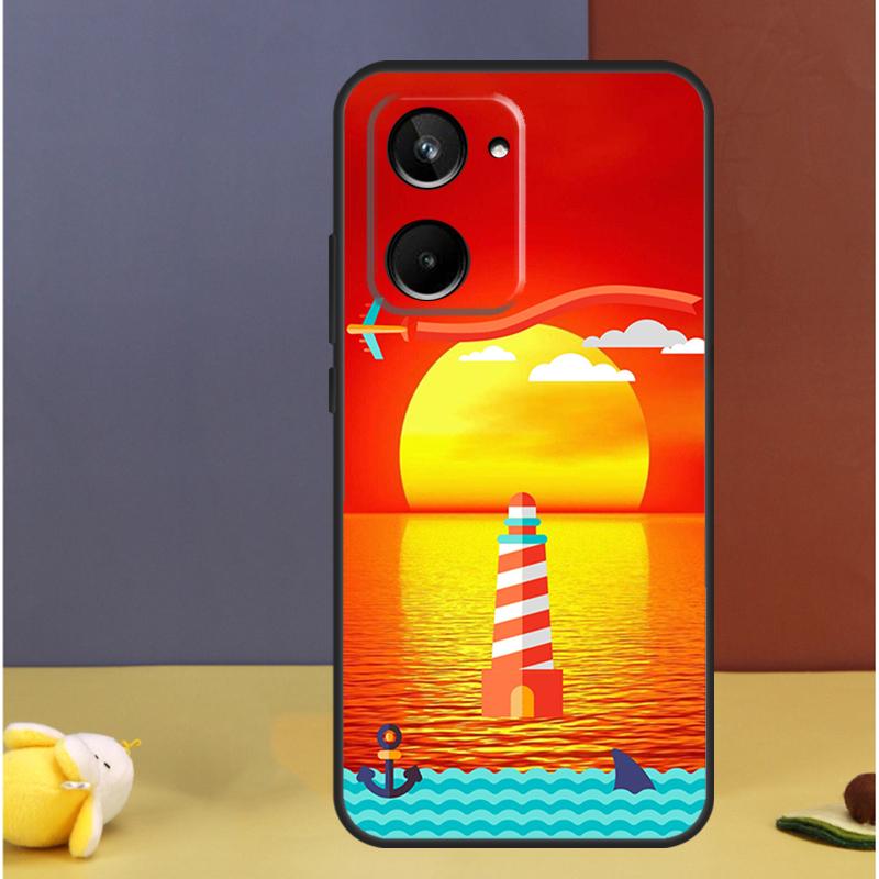 Abstract art highway landscape lighthouse For Realme 15 Pro GT7 11 12 13 14 Pro Plus C67 C65 C63 C55 C53 C51 C35 C71 C75 Case