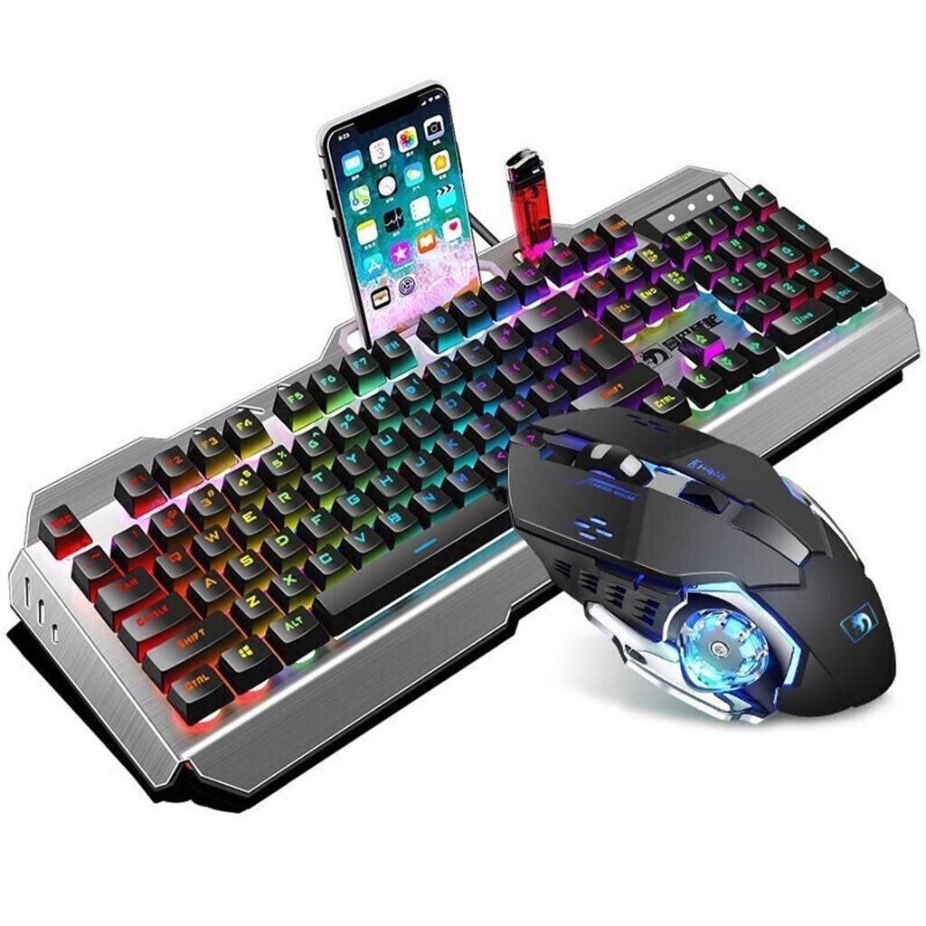 1 комплект игровых механических проводных 16 RGB-подсветок эргономичной клавиатуры + мыши