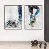 Football Watercolor Painting Print Modern Wall Art Canvas Poster Pop Sport Picture for Gym Boy Living Bed Room Home Decor Cuadro