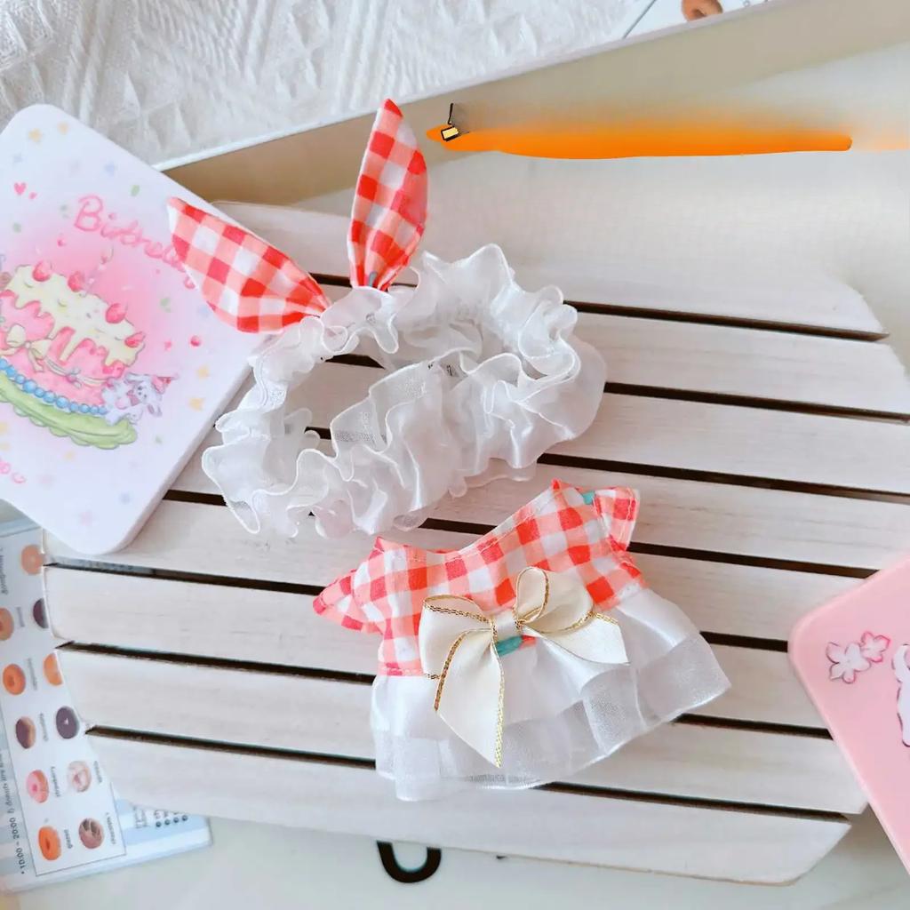 Cute 17cm Labubu Doll Clothes Mini Plush Doll's Dress Outfit Accessories Collection Gift for Girls Kids