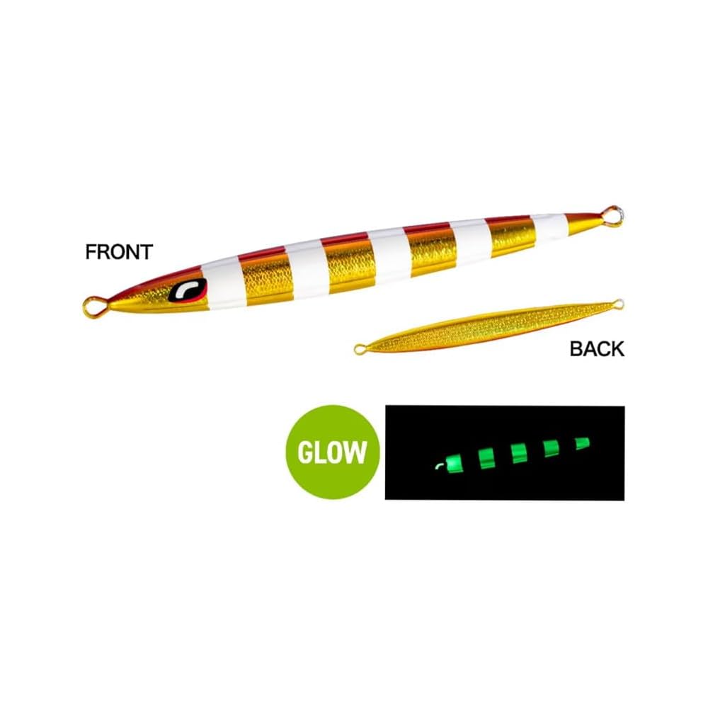 Shimano Ocea Stinger Butterfly Pebble Stick 300г Морской Джиг Красно-Золотая Зебра