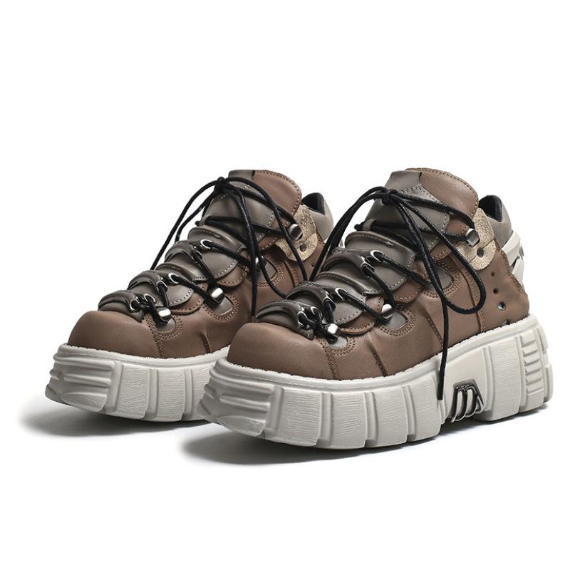 Женские кроссовки в стиле панк, туфли на платформе, женские криперы, женские повседневные туфли на плоской подошве с металлическими украшениями и толстой подошвой, женские теннисные туфли 45