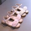 New Children's Sandals Sweet Lace Beading Girls Princess Causal Wedding Flat Sandals Fashion Elegant Kids Open-toe Sandals Soft