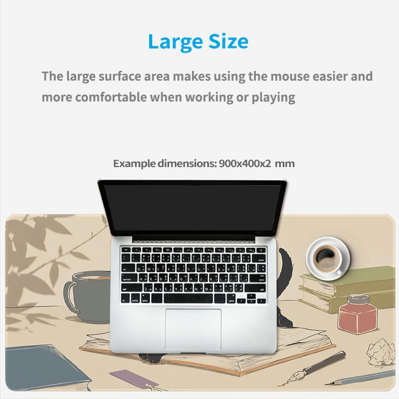 Lazy Black Cat Mouse Pad Gaming printon demand Custom Computer Mousepad XXL MousePads Office Carpet Mice Pad Desktop Mouse Pad