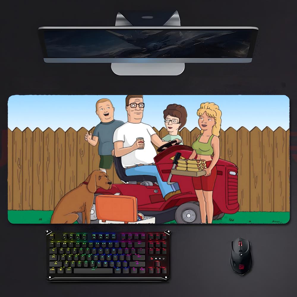 Cartoon Humorous KKing Of The Hill Mouse Pad Large Gaming Mousepad With Stitched Edges Thickened Desk Mat Pc