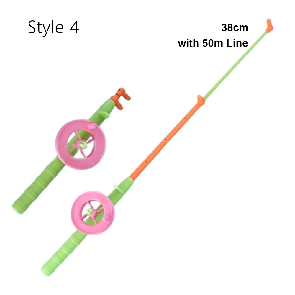 Cartoon Mini Kites Rods 38cm/58cm/80cm Fishing Rods New Children Fishing Kites Rods For Kids Gifts