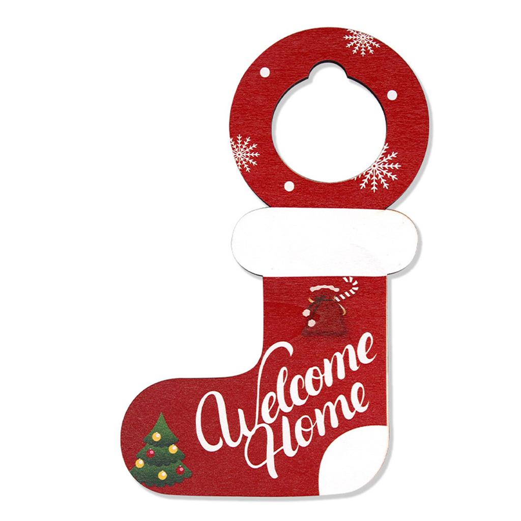 Festive Christmas Door Decoration Ornament Santa Gift Door Wall Hanging Ornament Christmas Tree Hanging Decors