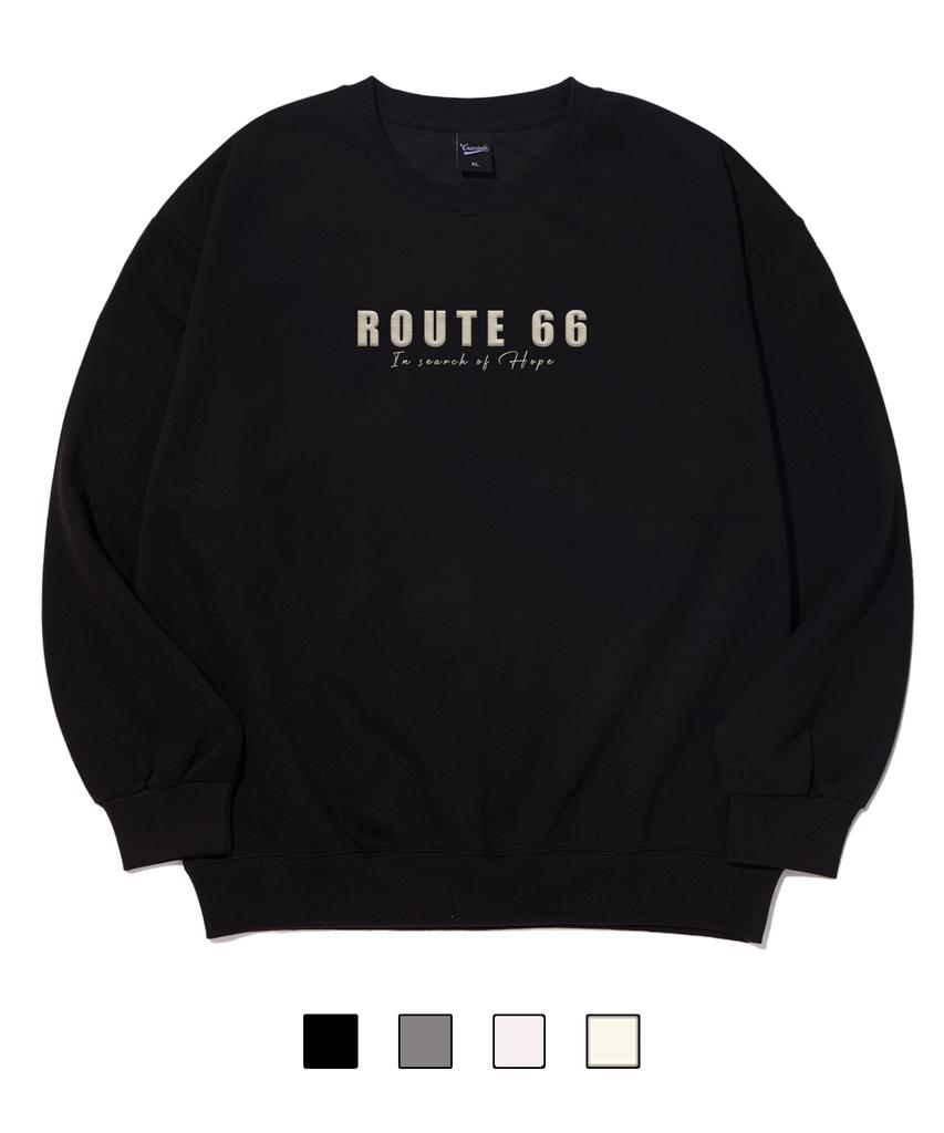 CREAM SODA LAB Sign Route 66 Sweatshirt (Type A)