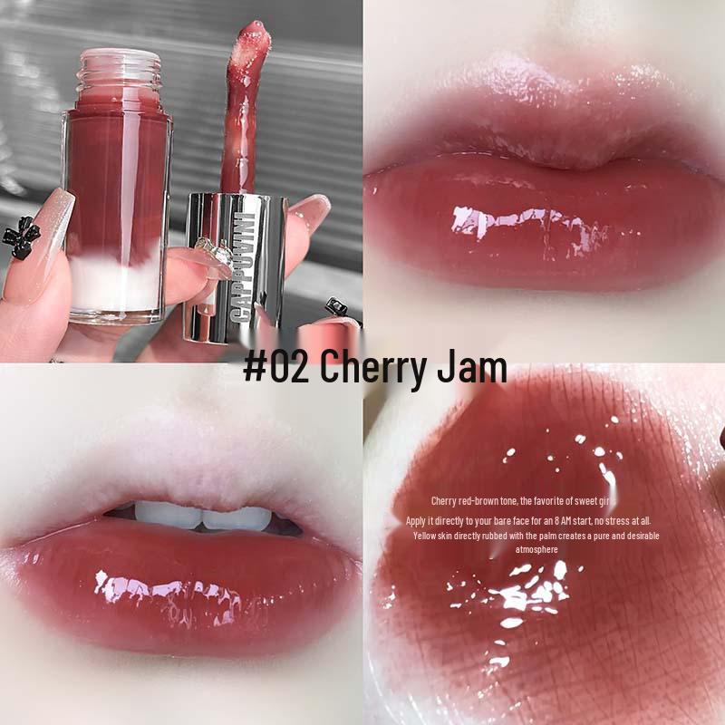 Прозрачный блеск для губ Cappuvini Berry White Crystal Clear - Увеличивающий объем, отбеливающий, увлажняющий финиш для студентов