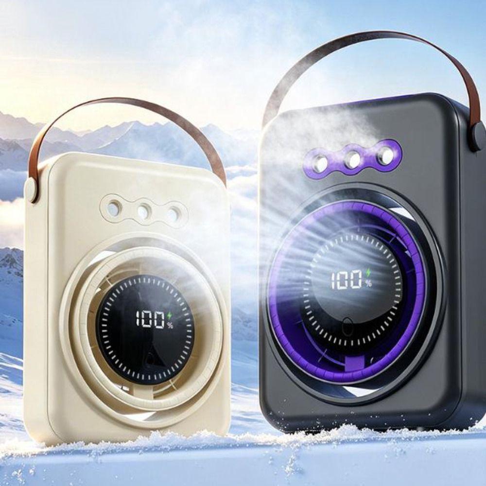 Triple-Hole Desktop Humidifying Fan 100-Speed Adjustment Mini Air Cooler Outdoor Tent