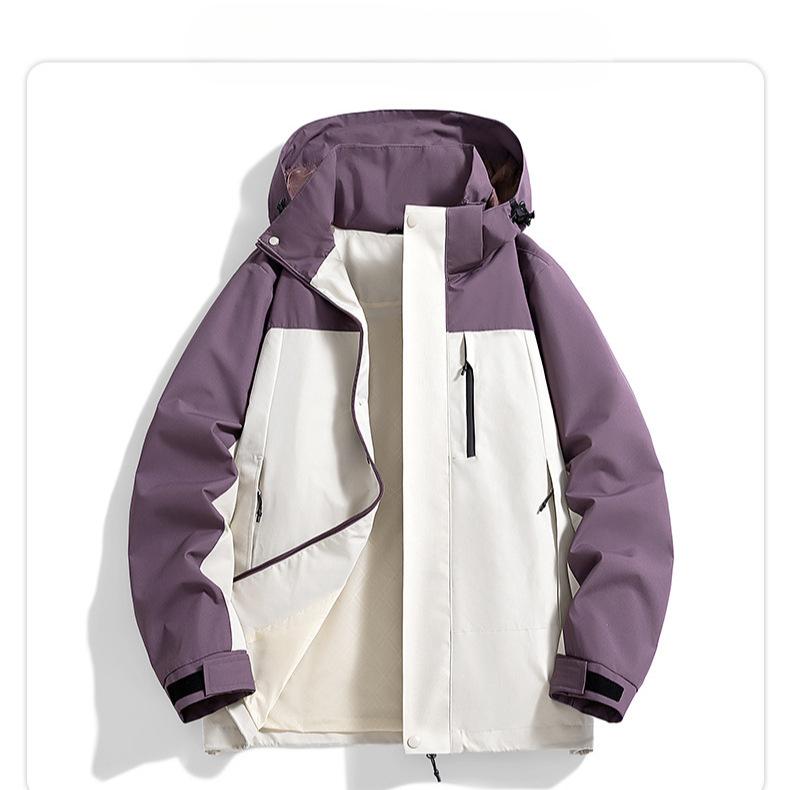 Куртки Модные Трендовые Пары Красивые Осенние и Зимние Уличные Повседневные Универсальные С Капюшоном Ветрозащитный