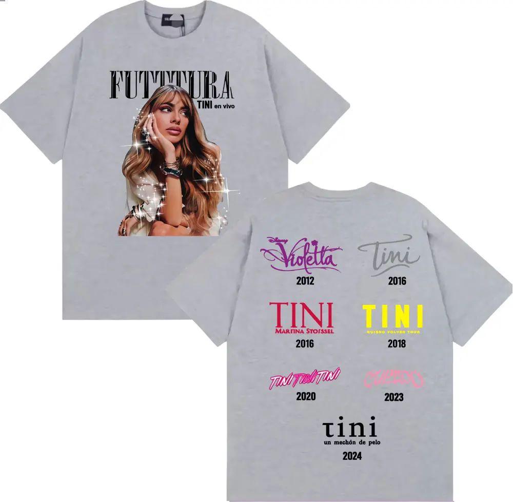 Vintage Aesthetic T Shirt Fashion Hip Pop Tini Stoessel Futtura Album Tour Cover Tshirts Casual Loose Print Short Sleeve Unisex