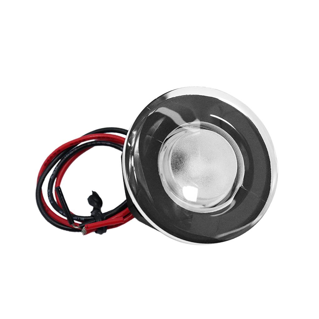 DC 12V Waterproof Marine Boat Transom LED Stern Light Round Stainless Steel Cold White LED Tail Lamp Yacht Accessories