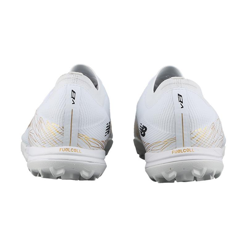 New Balance Furon V8 Удобные Простые TF (Резиновые шипы) Прочные Дышащие Удобные Футбольные Бутсы Унисекс Футбольные Бутсы Белые Платиновые Черные SF1TWG8