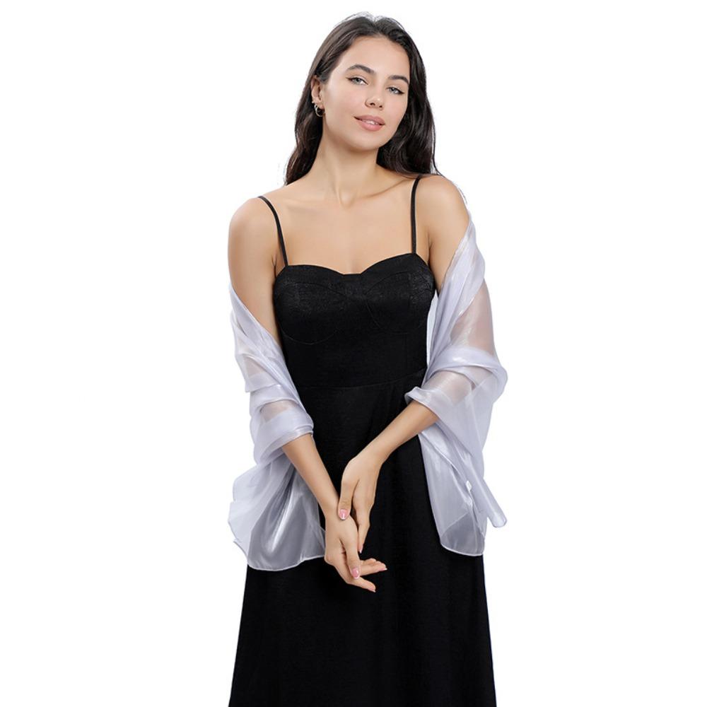 Satin Evening Dresses Shawl Pure Color Headscarf Fashion Scarf Women