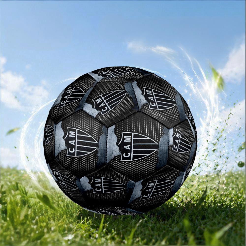 Black And White Stripes With Star Printed Size 5 Soccer Balls, High-Quality, Anti-Slip, Protective Football, A Unique Gift ,Birthdays,Christmas Gifts