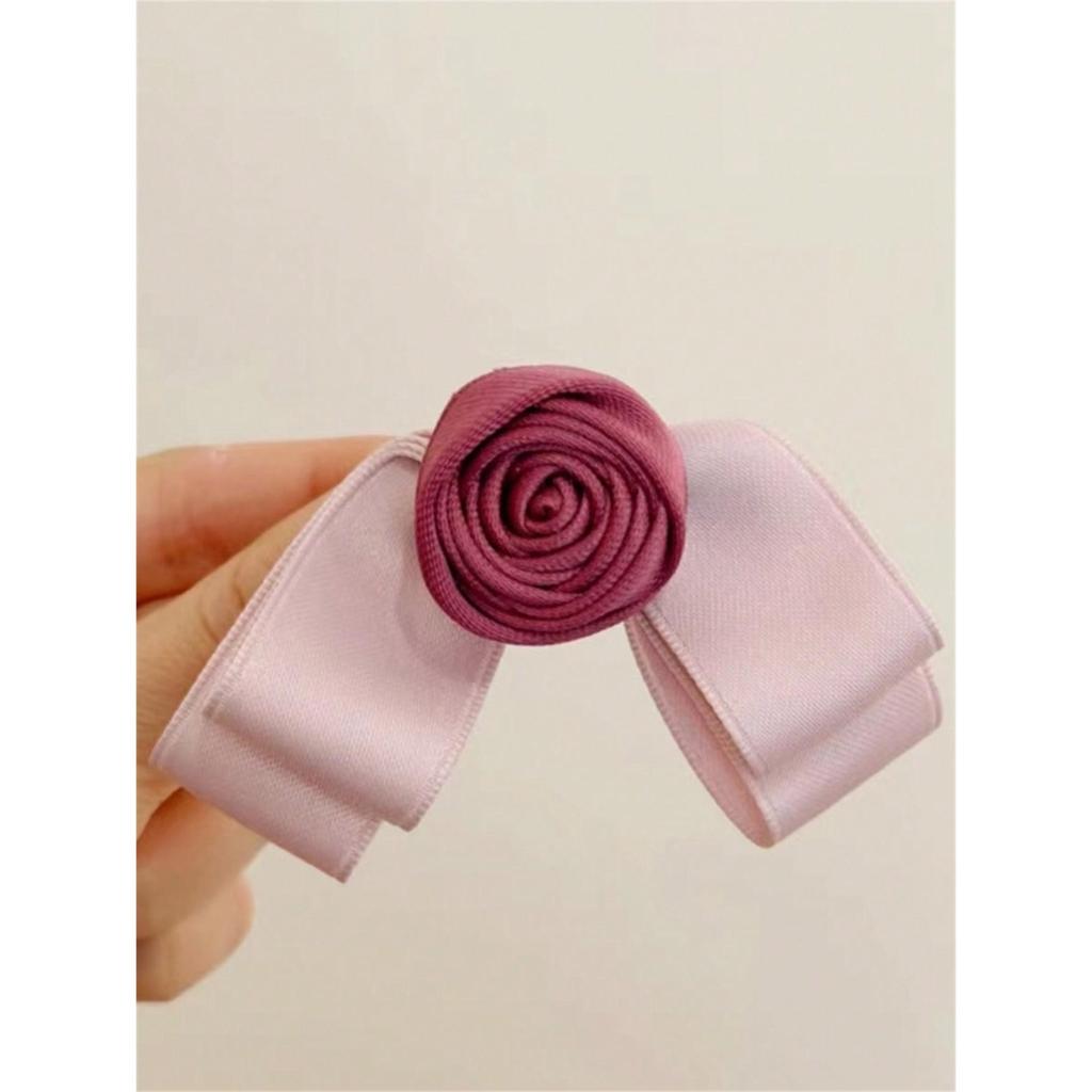 1 женская летняя свежая и милая новая розовая заколка для волос, бант на затылок, полусобранные волосы с боковой челкой, заколка для волос с торчащими волосами, аксессуары для волос