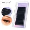 ANNAFRIS Eyelash Extension C D Curl 0.05mm Individual Supplie Volume Faux Mink Lashes Natural Premium Matte Black 16rows/Tray Maquiagem