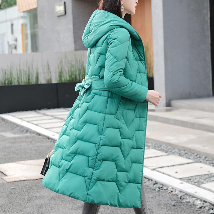Women's Winter Long Wadded Jacket Female Plus Size Solid Color Hooded Cotton-padded Clothes Casual Loose Warm Down-filled Coats