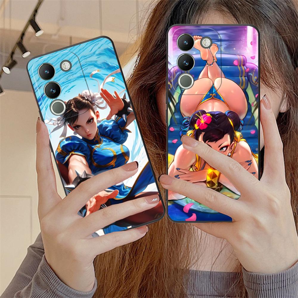 Чехол для телефона Street Fighter Chunli для VIVO V60 V50 V40 V30 V29 V27 V25 V23 Pro Lite 5G Красочная печать Красивый смартфон