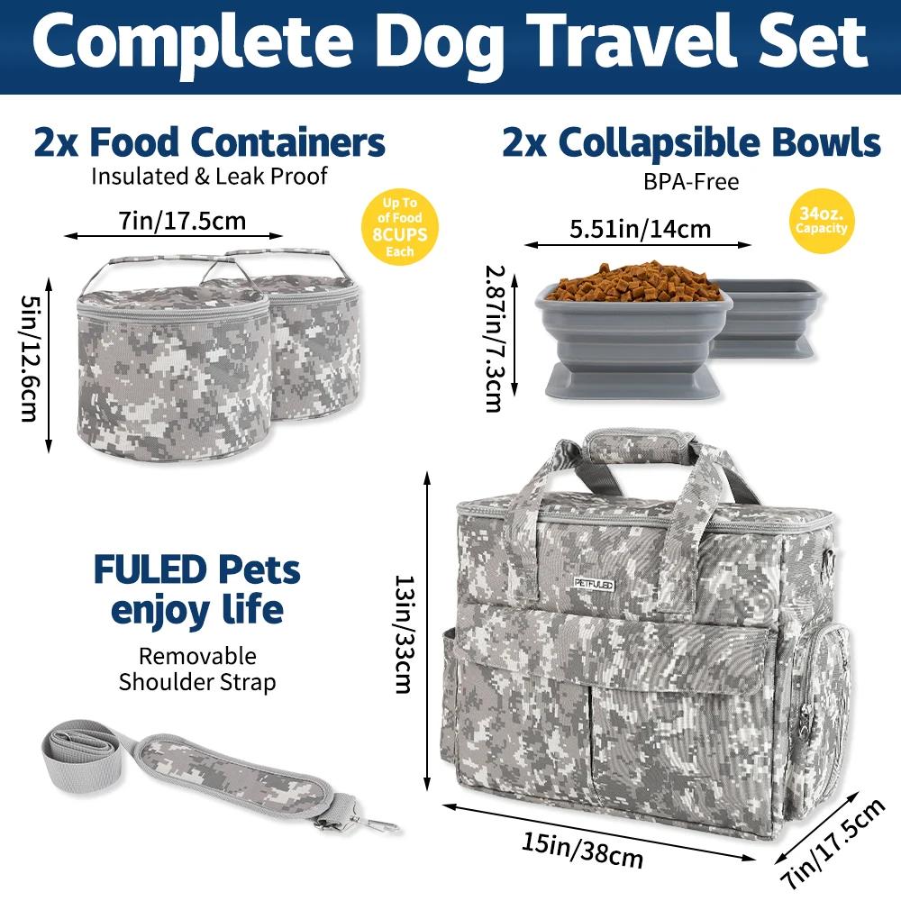 Комплекты снаряжения для активного отдыха с домашними животными, набор рюкзаков для путешествий с собаками, рюкзак с закусками для собак, набор для выезда на выходные с собаками и кошками, сертифицировано авиакомпанией