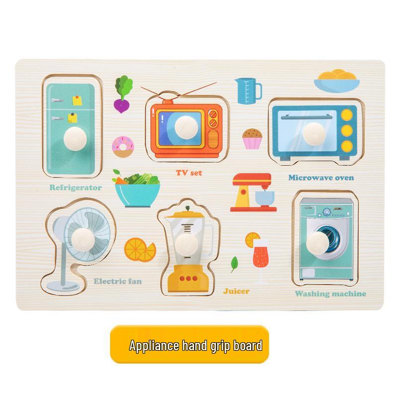 Montessori Wooden Pegboard Puzzle - Educational Toy for Letter, Number & Shape Cognition