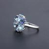 Light Luxury Natural Colored Treasure Ring S925 Sterling Silver Inlaid With Natural Colored Crystal Gemstone Ring