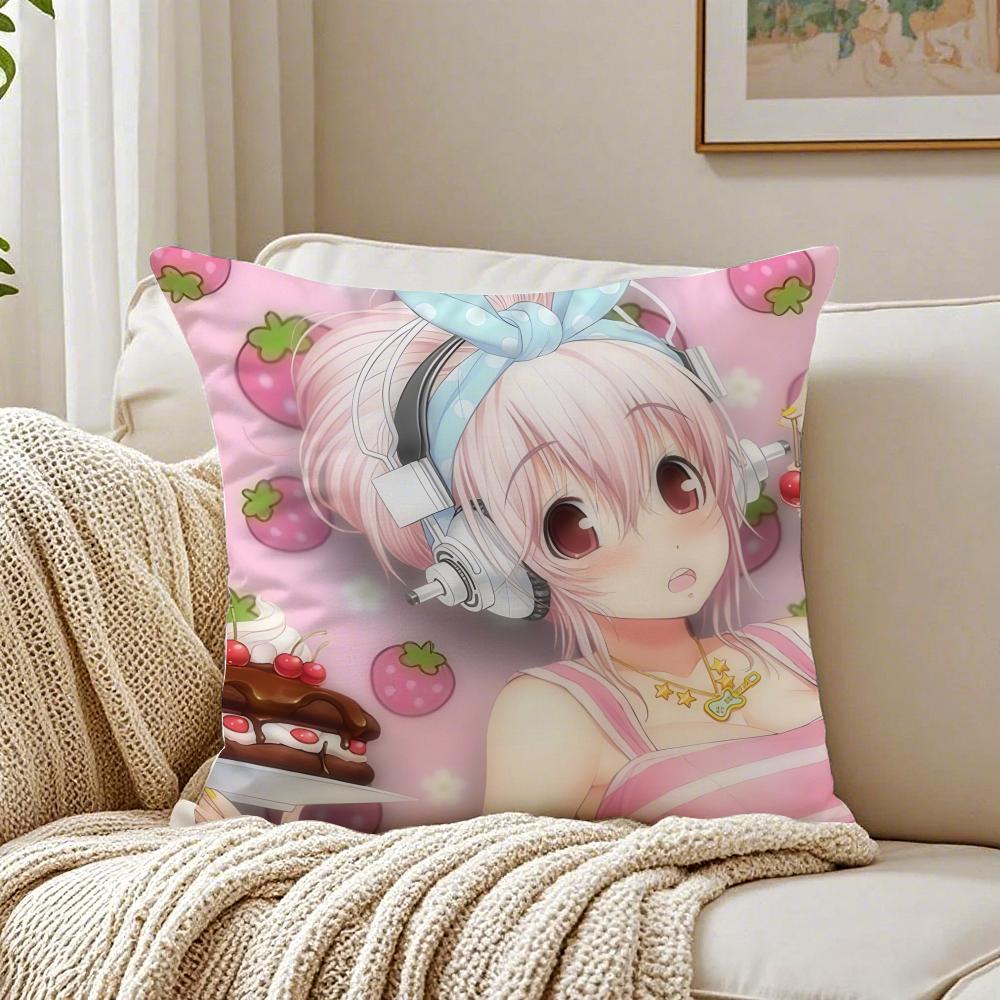Игровой Персонаж Идол S-Super S-Sonico Наволочка Подушка Анти-Клещ Гостиная Диван Декор Подушка Комната