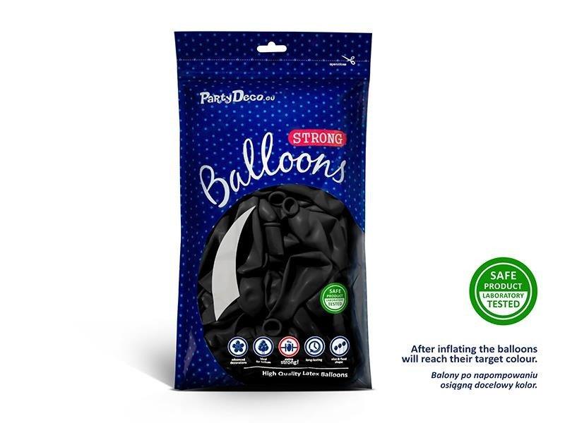 Strong Latex Balloons, Black, Pastel Black, 30Cm, 10 Pcs