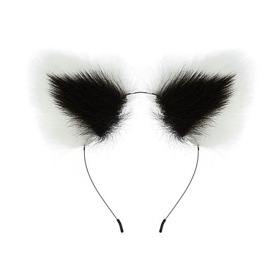 Плюшевый ободок с кошачьими ушками Прочный металлический ободок Универсальный дизайн Обруч для волос Реквизит для косплея Аксессуар для волос