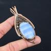 Owyhee Opal Gemstone Pure Copper Wire Wrapped Handmade Pendant Jewelry For New Year Gift