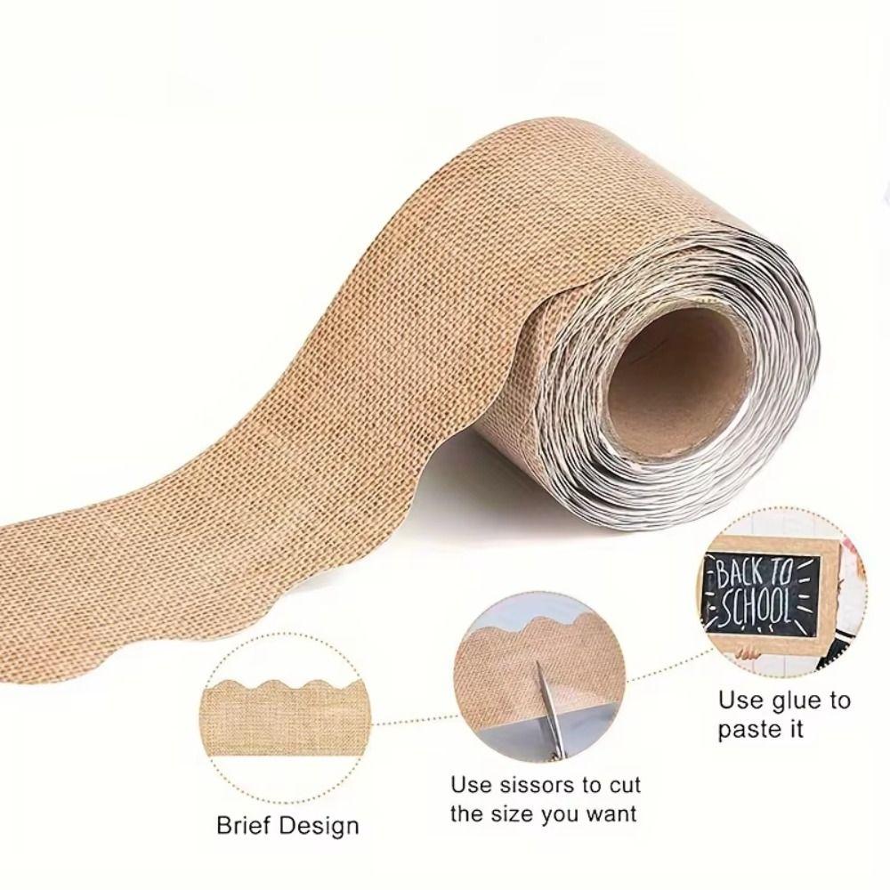 Colored Wavy Edge Paper DIY Wall Decoration Poster Border Stickers for Classroom Board Home Party