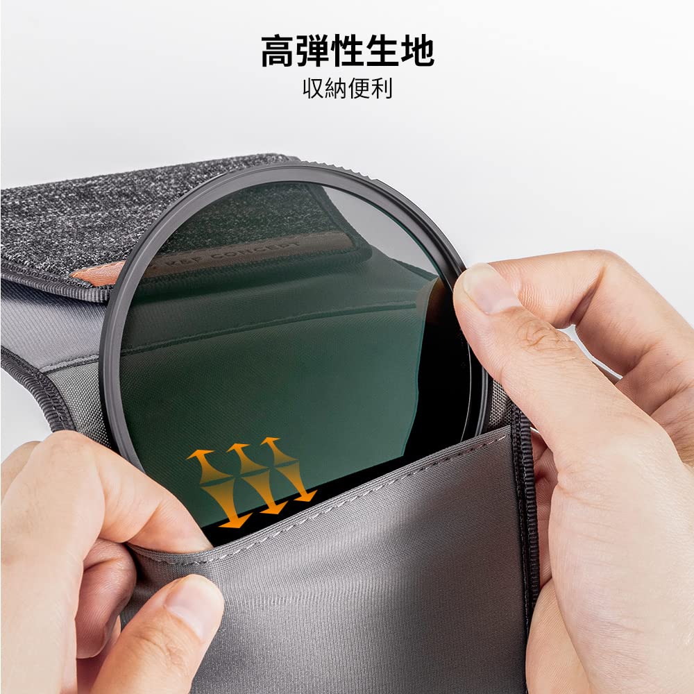 Concept Filter Case for 3 Filters Compatible with Filter Diameter 82mm Round Camera SLR Filter Lens Case Pouch Waterproof Dustproof Foldable Care