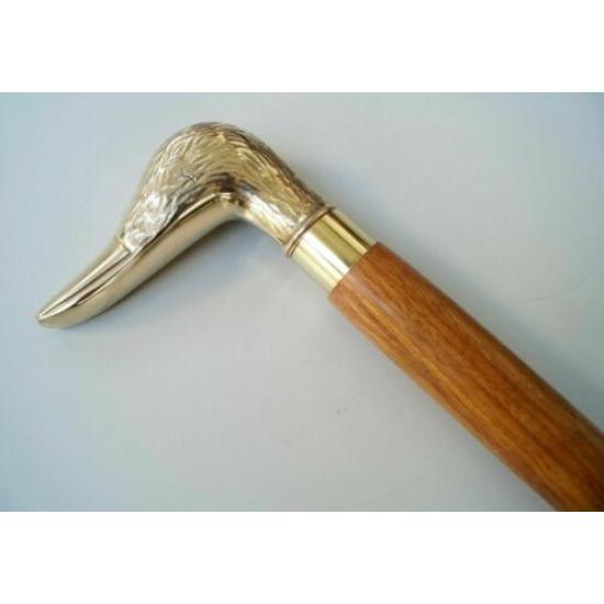 Старинная Дизайнерская Латунная Ручка Утка Деревянная Трость Трость Античный Стиль Подарок