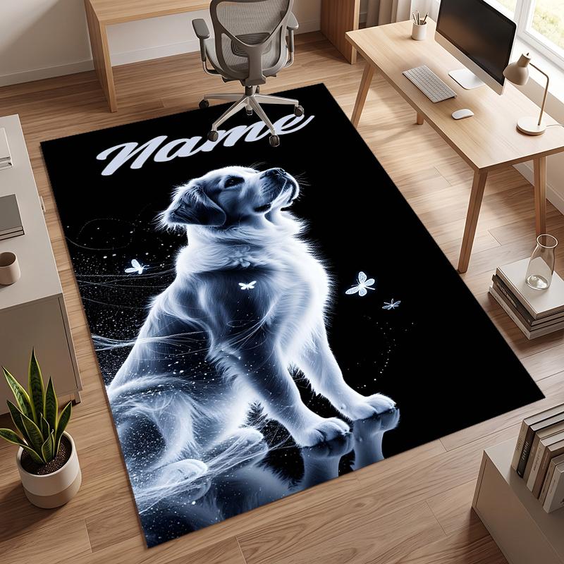 Cute PUPPY (23) Personalized name Office Carpet Stylish Decor for Living Room Bedroom Kitchen