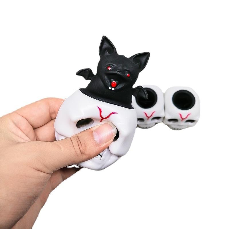 Хэллоуин тыква привидение череп летучая мышь сжимающая декоративный реквизит игрушка для снижения давления термопластичная резина сжимающая прыгающий мяч игрушка