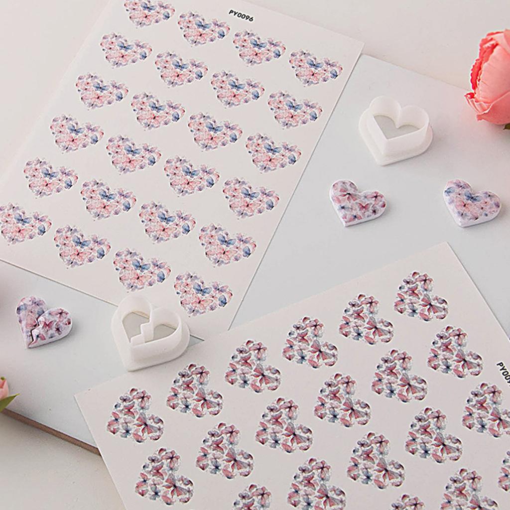 Переводная бумага для сердечек и бабочек из глины Переводная бумага для глиняных сережек Изготовление ювелирных изделий