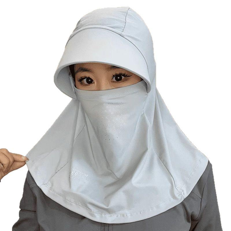 Женская летняя солнцезащитная маска для лица из ледяного шелка с защитой от УФ-лучей и защитой шеи