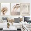 Скандинавский бежевый тростник, трава одуванчика, натуральный настенный постер, настенный художественный холст, картина, постер, фотографии для спальни, декор для гостиной