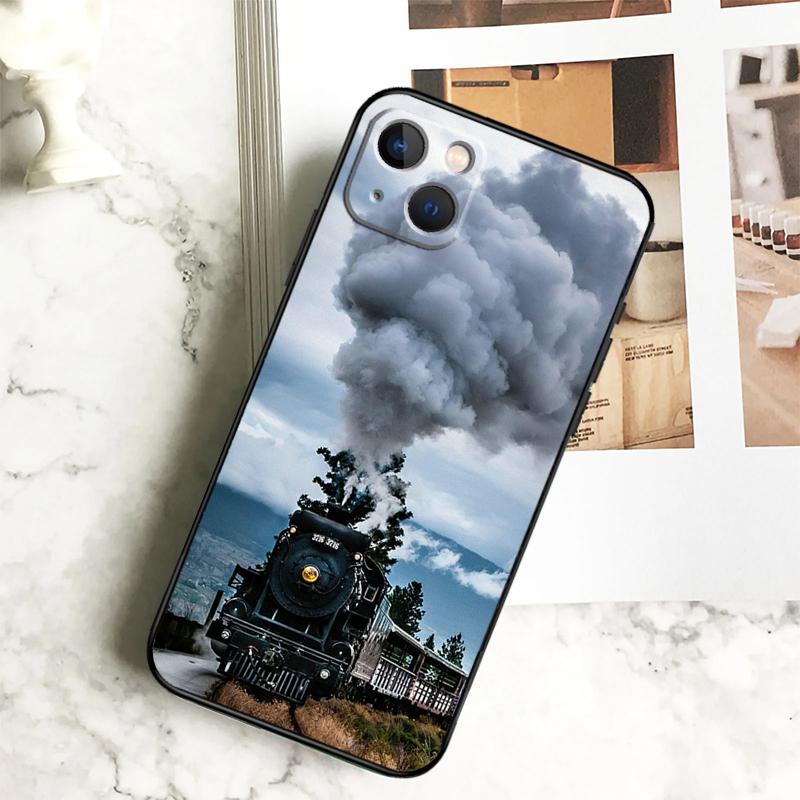 Чехол для телефона с изображением паровоза для iPhone 17 16 15 14 13 11 12 Pro Max Plus 12 13 Mini 16e 17 Air Cover Coque