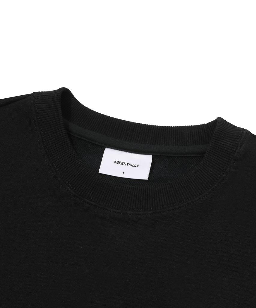 BEENTRILL [24Fw] Spray Hashtag Sweatshirt (Black)
