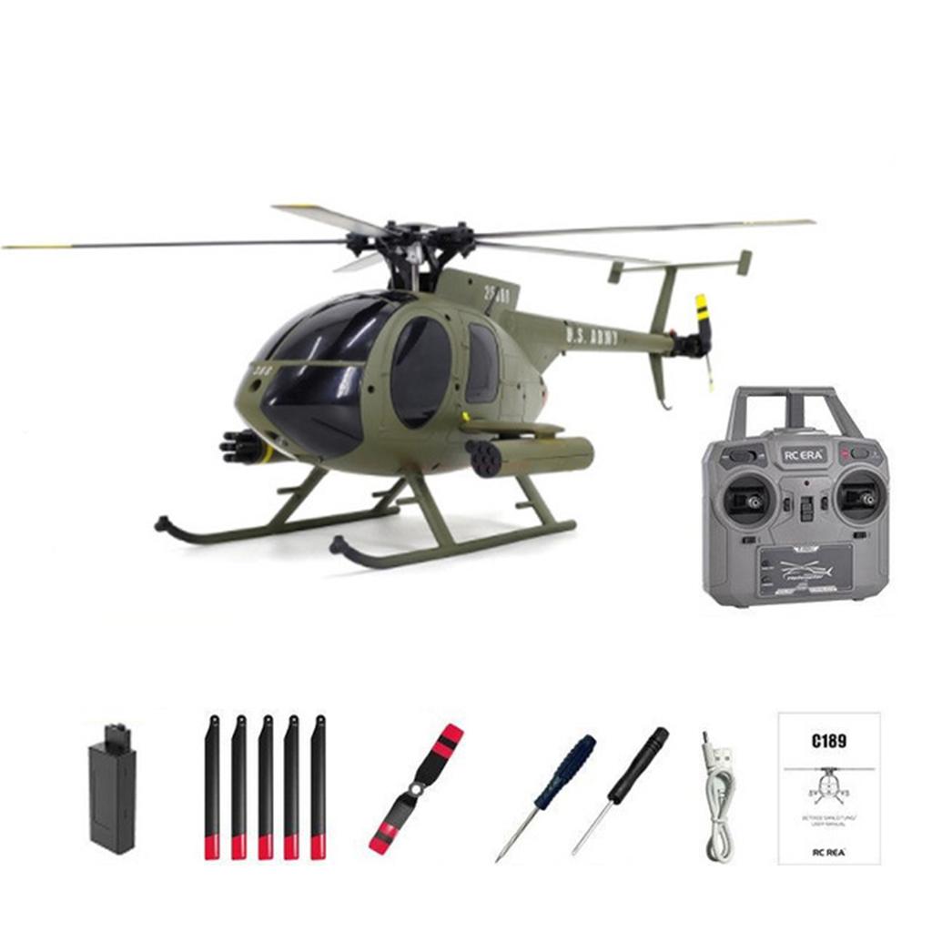 1:28 C189 RC Вертолет MD500 Бесколлекторный двигатель Двухмоторный Модель с дистанционным управлением 6-осевой гироскоп Самолет-симулятор