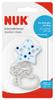 Пустышка NUK Blue Star Пластиковая с клипсой для держателя OCNK10256508, Звездообразная Защита от падения для младенцев,
