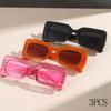 3 Pairs Per Set Square Sunglasses Women Cute Skinny Cat Eye Eyewear Retro Vintage Narrow Cateye Sunglasses Set